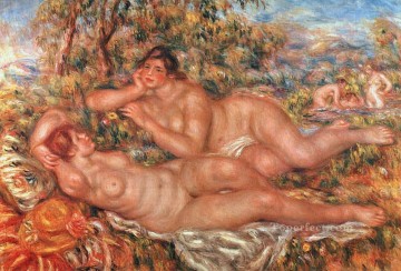 Pierre Auguste Renoir Painting - los grandes bañistas Pierre Auguste Renoir